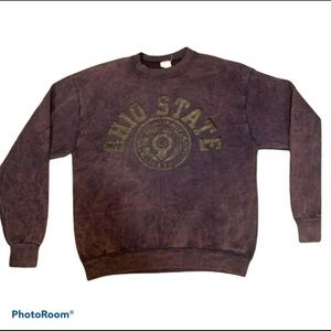 Ohio state acid wash crewneck